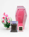 Pink Glitter Calla Lily Coffin Enclosure