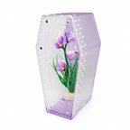 Purple Glitter Calla Lily Coffin Enclosure