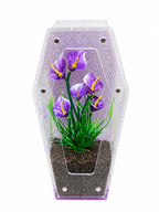 Purple Glitter Calla Lily Coffin Enclosure