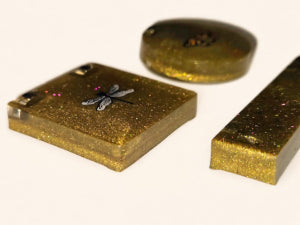Gold Sparkly Insect Ledges